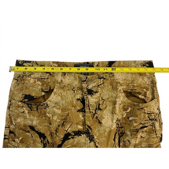 Forever 21 Men Brown Cotton Regular Fit Printed Cargo Joggers Size 33 - Picture 5 of 11